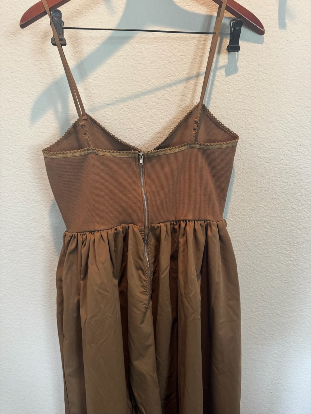 NWT Fashion Nova Classic Brown Spaghetti Strap Midi Dress XL - Picture 3 of 4